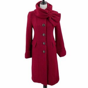 Nanette Lepore Kiss me burgundy coat US 10